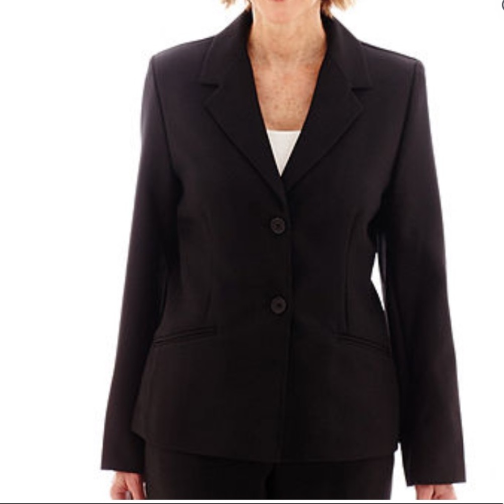 Black Label by Evan-Picone Black Blazer Size 8